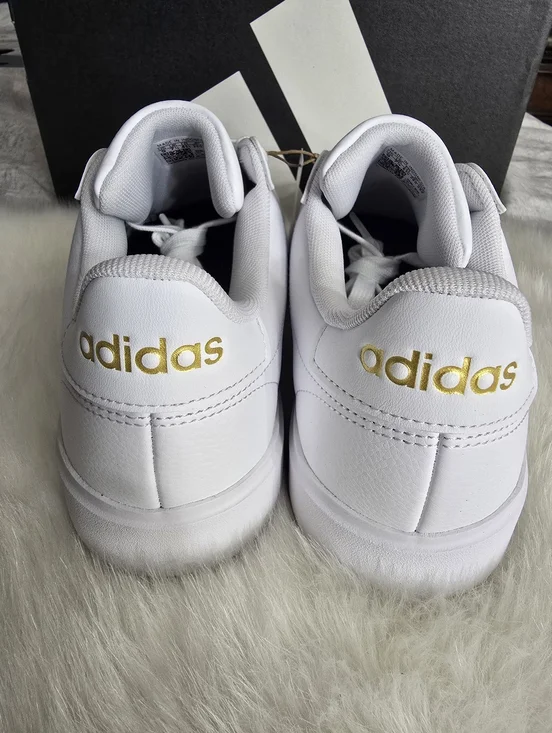 Adidas Ground Court 2.0 White Gold Metallic Sneakers For Womens New✨️ - Picture 5 of 8